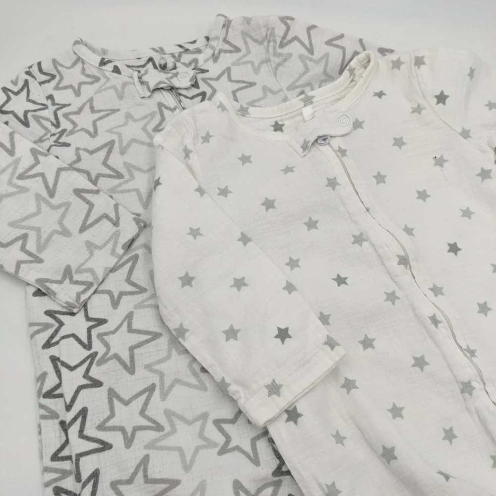 Aden + Anais Set Star Footie Sleepers 6m